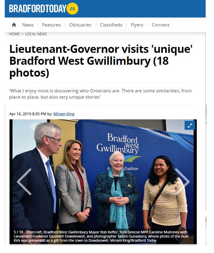 Lieutenant Governor’s Visit to Bradford